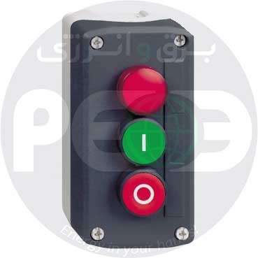 جعبه فرمان دو دکمه + يک چراغ سيگنال اشنایدر الکتریک